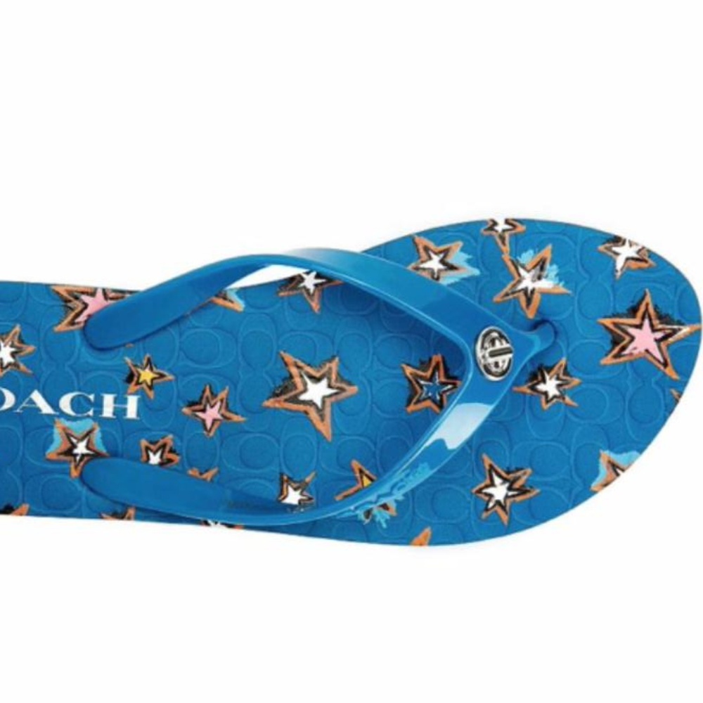New Coach Abbigail Flip Flop Flops Star Sandals - Picture 3 of 6